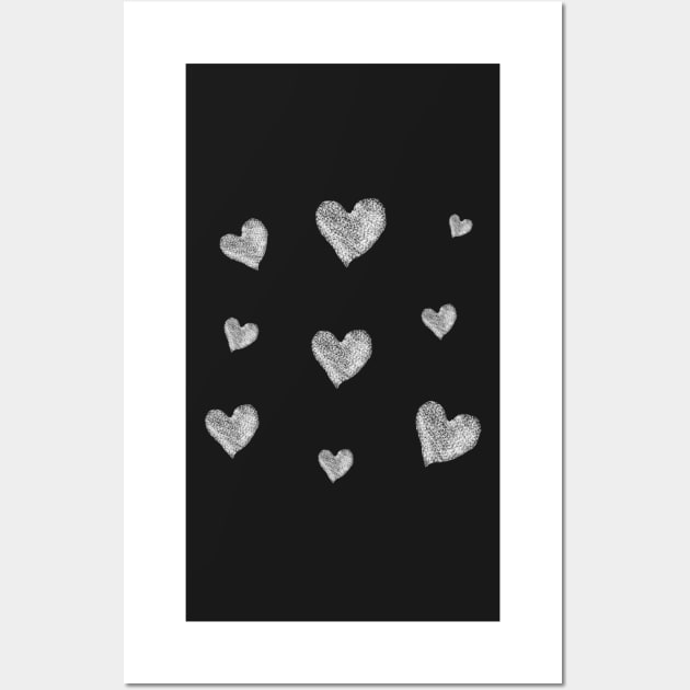 silver hearts pack Wall Art by ramith-concept